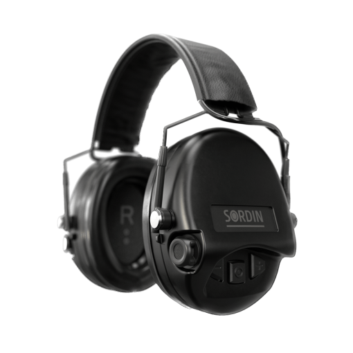 Ochronniki słuchu SORDIN Supreme MIL AUX SFA SLIM HB BLACK 74508-04-S - SNR 32 dB